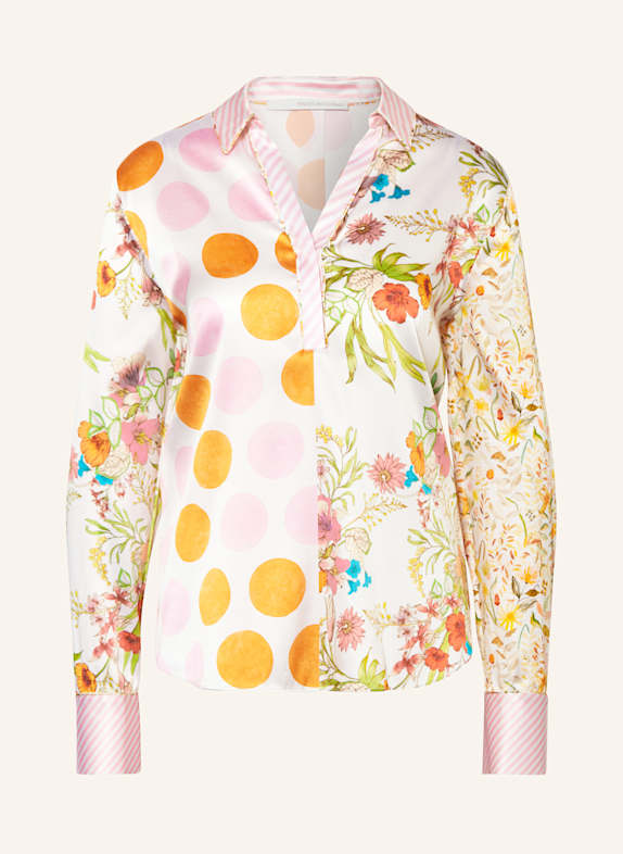 HERZEN'S ANGELEGENHEIT Shirt blouse in silk PINK/ ORANGE/ GREEN