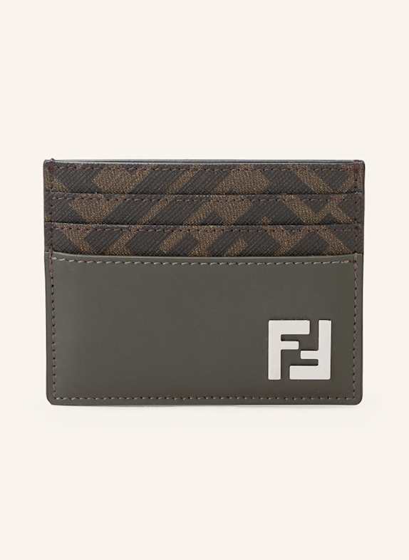 FENDI Kartenetui KHAKI/ BRAUN