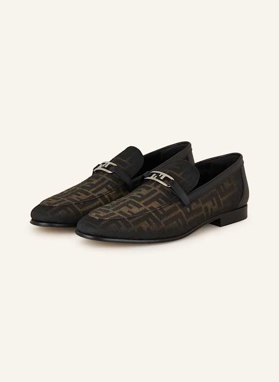 FENDI Loafer DUNKELBRAUN/ BRAUN
