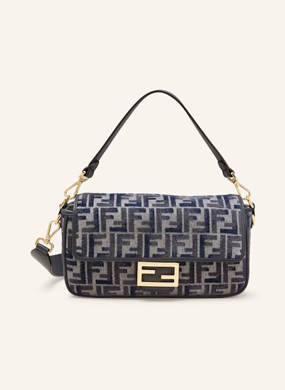 FENDI Schultertasche BAGUETTE BLAU/ DUNKELBLAU
