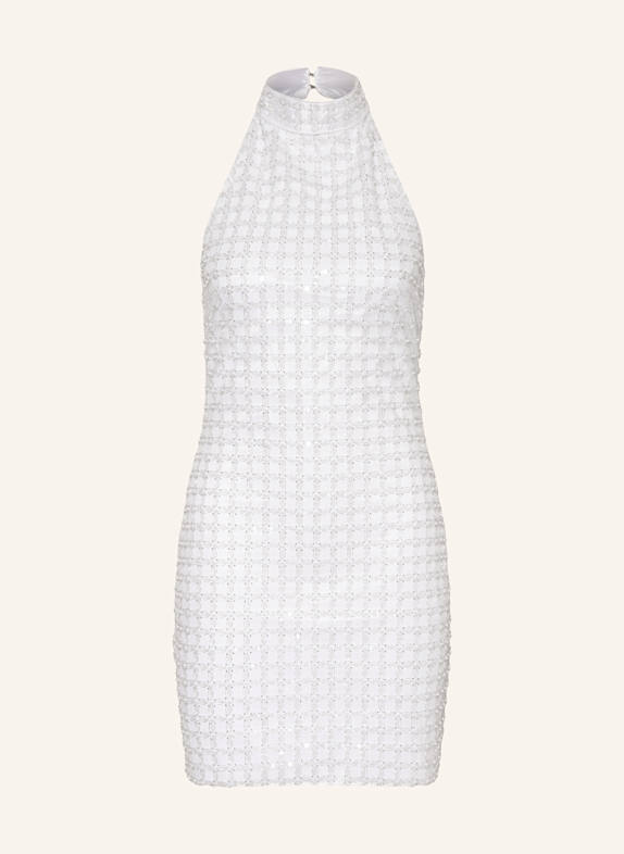 ROTATE Tüllkleid mit Pailletten WEISS