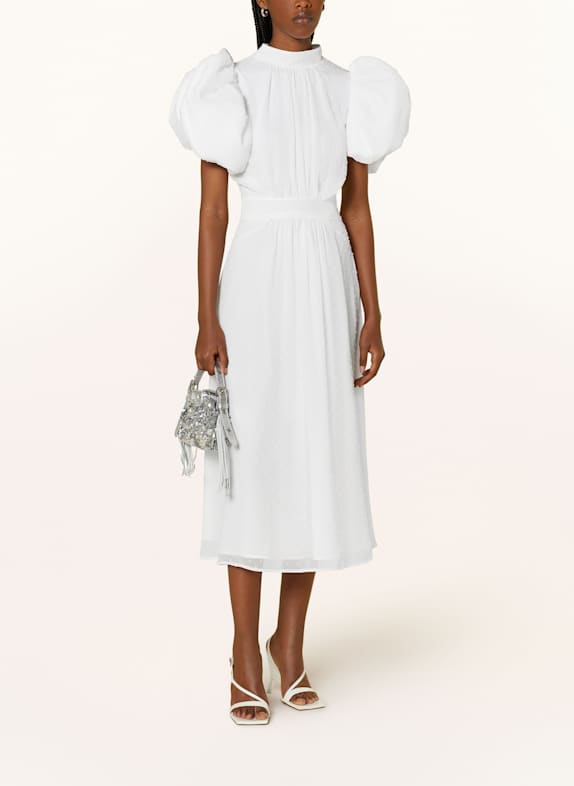 ROTATE Kleid mit Rüschen WEISS