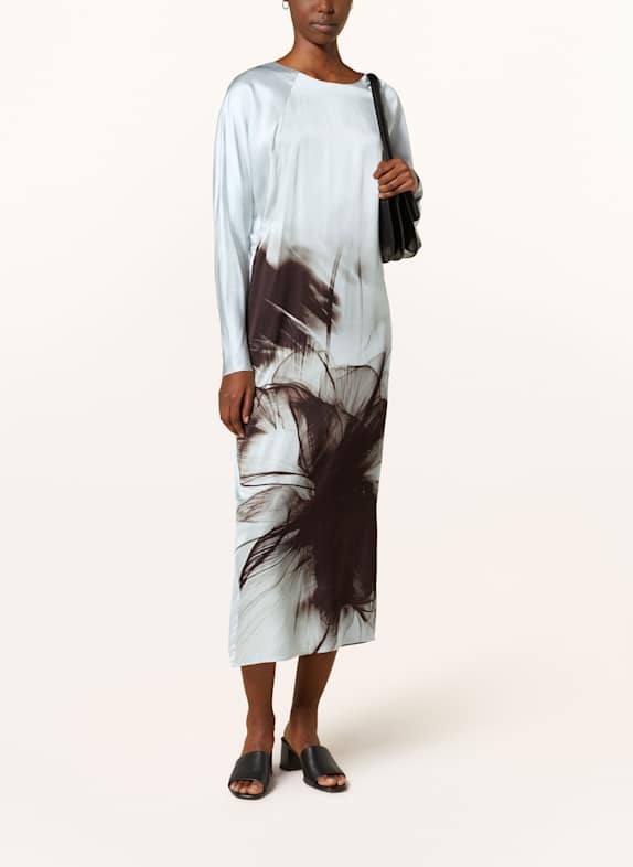 InWear Satinkleid DURIANAIW HELLBLAU/ BRAUN/ DUNKELBRAUN
