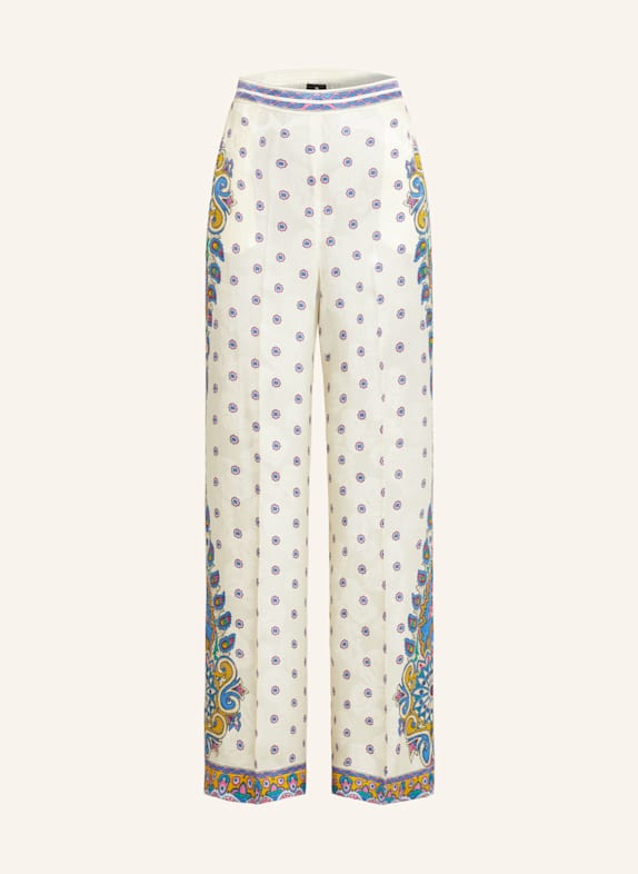 ETRO Marlenehose mit Seide ECRU/ HELLBLAU/ HELLROT