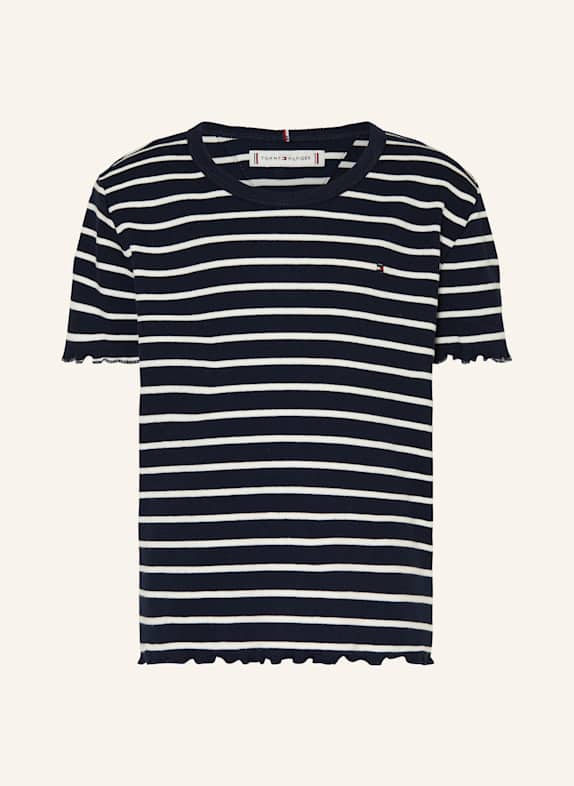 TOMMY HILFIGER T-Shirt DUNKELBLAU/ WEISS