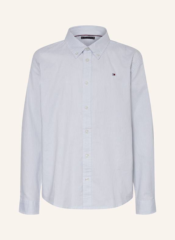TOMMY HILFIGER Košile FLEX ITHACA BÍLÁ/ TMAVĚ MODRÁ