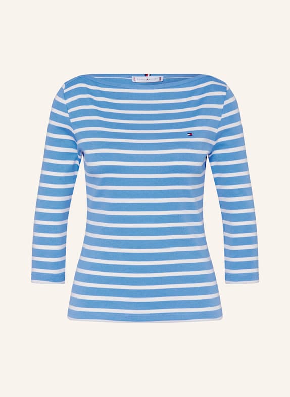 TOMMY HILFIGER Shirt mit 3/4-Arm BLAU/ ECRU