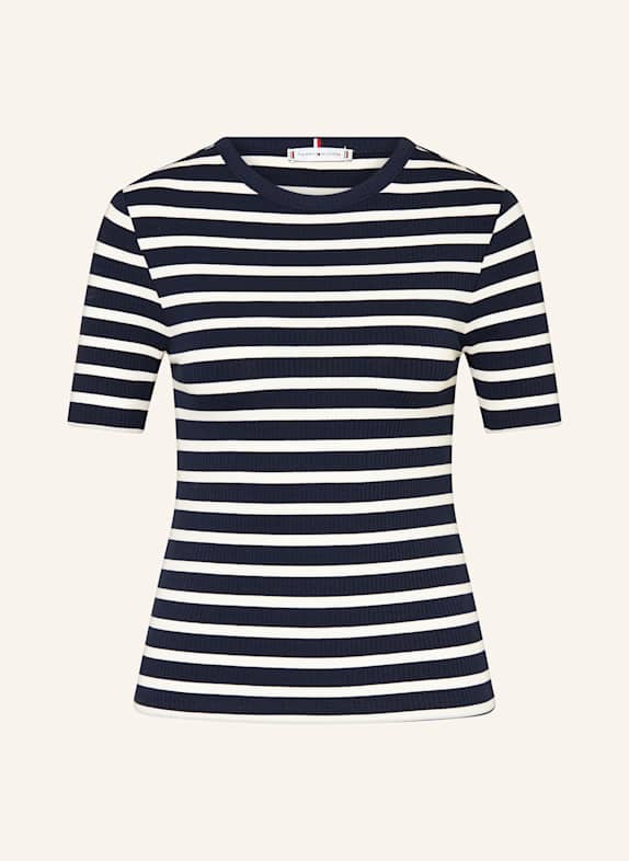 TOMMY HILFIGER T-Shirt DUNKELBLAU/ ECRU