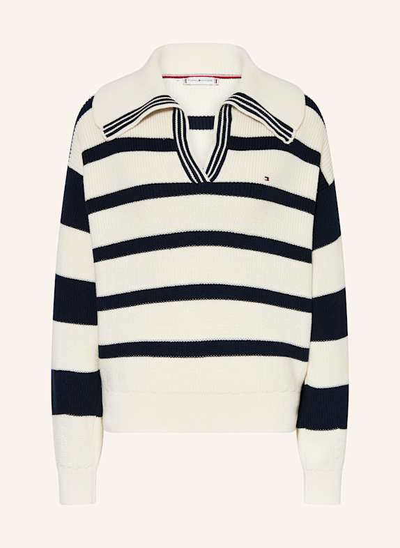 TOMMY HILFIGER Pullover ECRU/ DUNKELBLAU