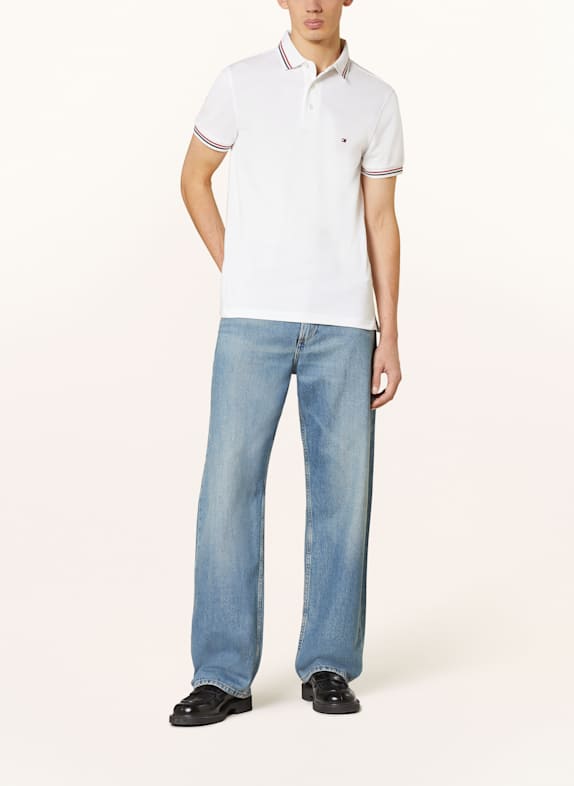 TOMMY HILFIGER Piqué poloshirt TIPPED Slim Fit WIT