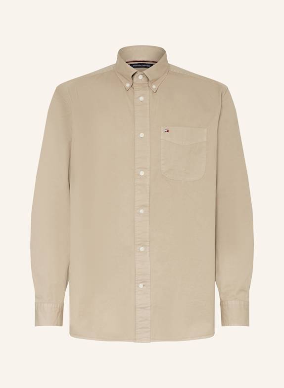 TOMMY HILFIGER Hemd Relaxed Fit HELLBRAUN