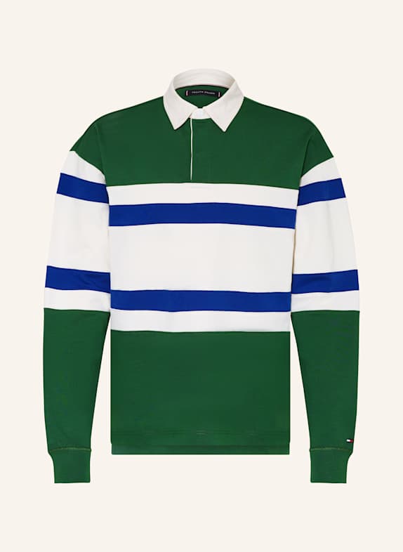 TOMMY HILFIGER Rugbyshirt DUNKELGRÜN/ WEISS/ DUNKELBLAU