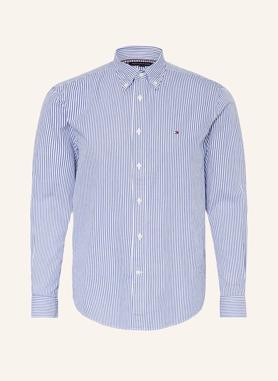 TOMMY HILFIGER Hemd Regular Fit BLAU/ WEISS