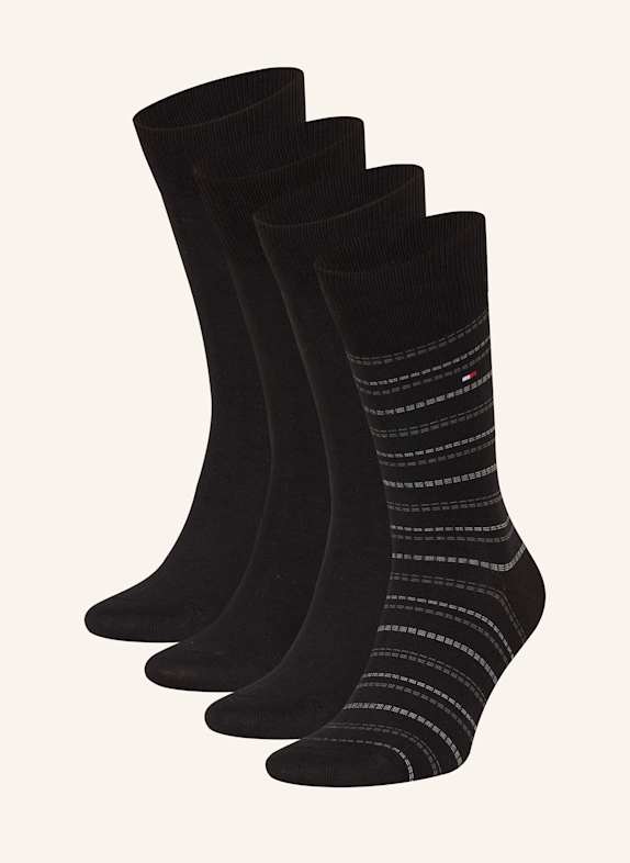 TOMMY HILFIGER 4er-Pack Socken mit Geschenkbox 002 BLACK