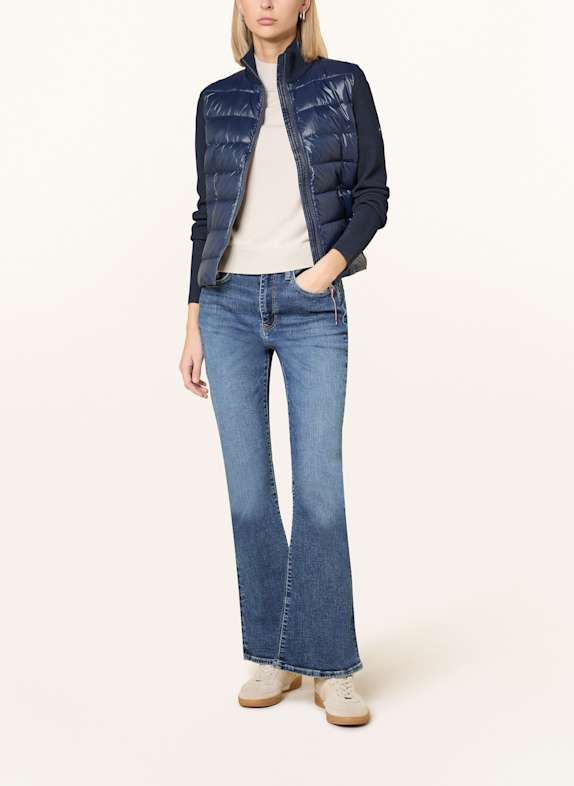 TOMMY HILFIGER Daunenjacke im Materialmix DUNKELBLAU