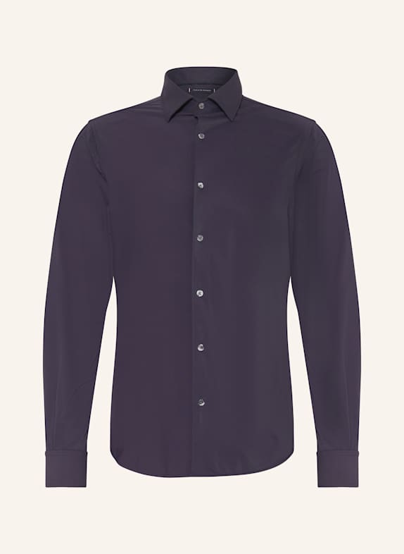 TOMMY HILFIGER Satinhemd Slim Fit DUNKELBLAU