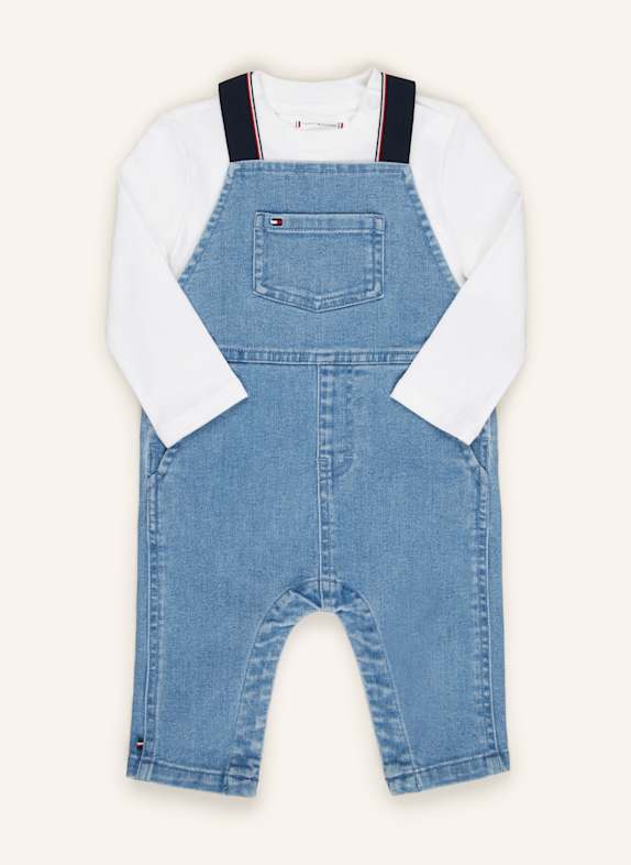 TOMMY HILFIGER Set: Longsleeve und Jeans-Latzhose 1A4 DENIM MEDIUM