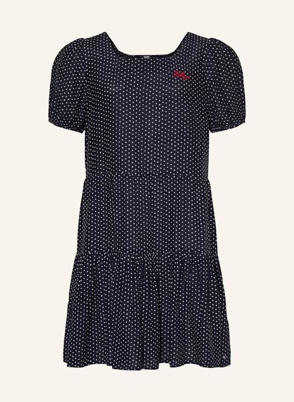 TOMMY HILFIGER Kleid DUNKELBLAU/ WEISS