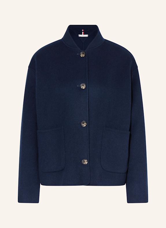 TOMMY HILFIGER Kastenjacke DUNKELBLAU
