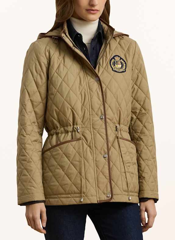 LAUREN RALPH LAUREN Steppjacke mit abnehmbarer Kapuze CAMEL