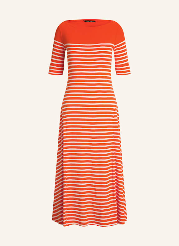LAUREN RALPH LAUREN Kleid ORANGE/ WEISS