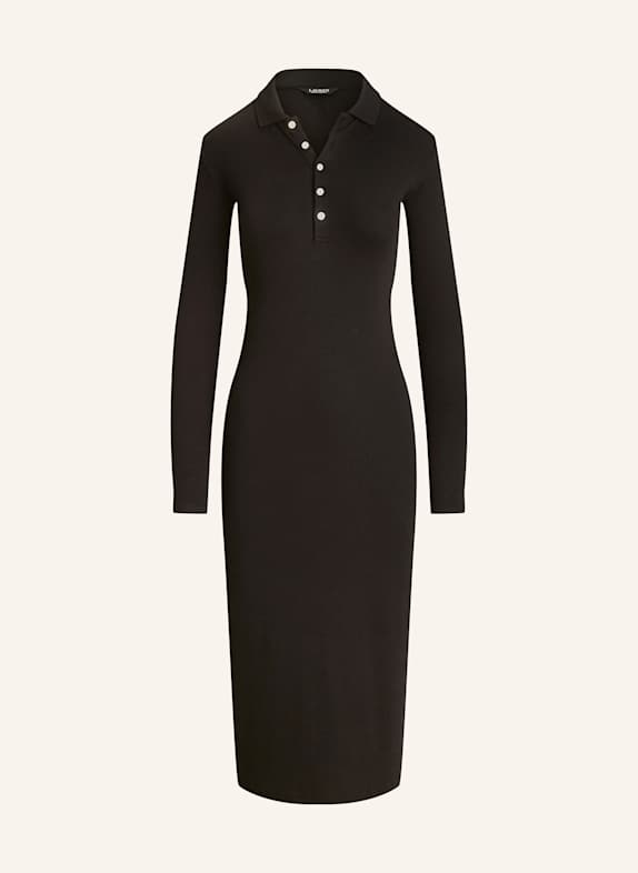 LAUREN RALPH LAUREN Strick-Polokleid SCHWARZ