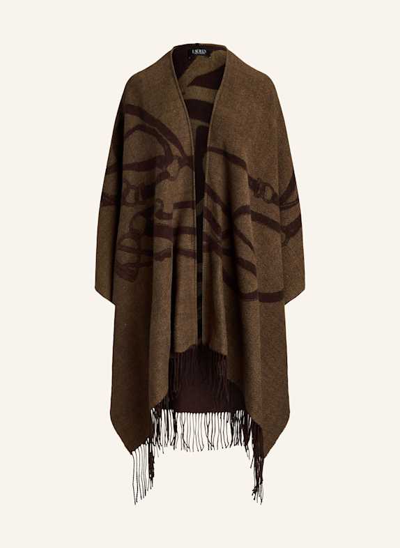 Dolce & Gabbana Pelerína TMAVĚ HNĚDÁ/ HNĚDÁ