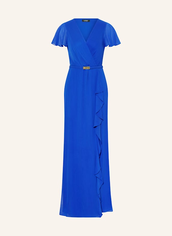 LAUREN RALPH LAUREN Abendkleid FARRYSH mit Volants BLAU