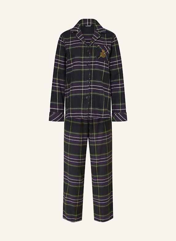LAUREN RALPH LAUREN Schlafanzug aus Flanell DUNKELBLAU/ DUNKELGRÜN