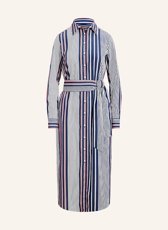 LAUREN RALPH LAUREN Hemdblusenkleid DUNKELBLAU/ WEISS/ ROT