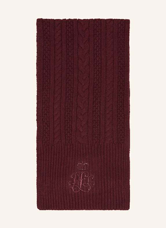 Dolce & Gabbana Šála s ozdobnými kamínky TMAVĚ ČERVENÁ