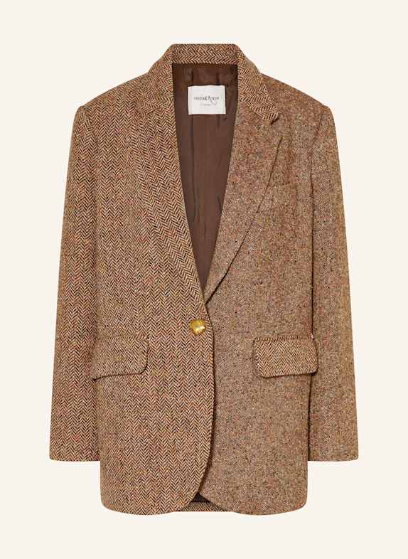 ottod'ame Oversized-Blazer aus Tweed DUNKELORANGE/ BRAUN/ ROT