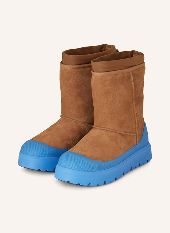 UGG Platform boots CLASSIC SHORT BROWN/ LIGHT BLUE