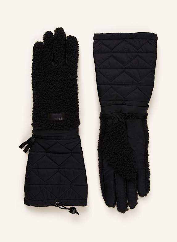 UGG Handschuhe im Materialmix SCHWARZ