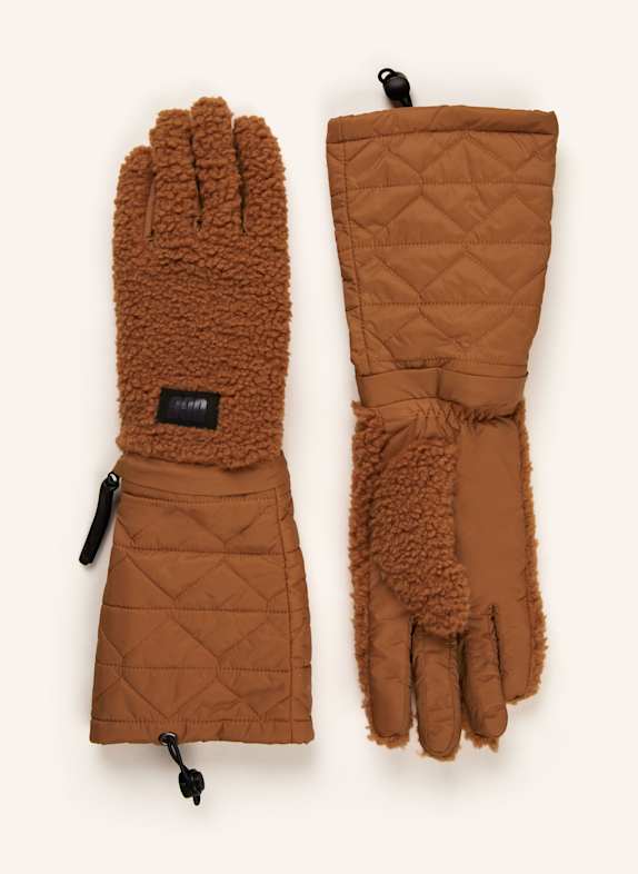 UGG Handschuhe im Materialmix CAMEL