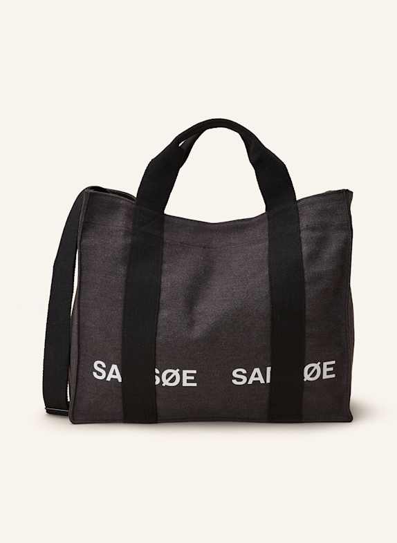 SAMSØE  SAMSØE Shopper SALUCAS LARGE DUNKELGRAU/ SCHWARZ/ WEISS