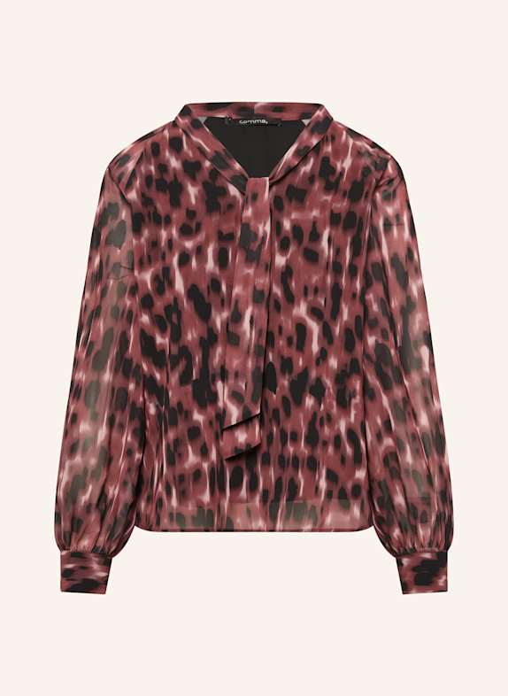 comma Bluse mit Schluppe HELLROT/ SCHWARZ/ HELLROSA