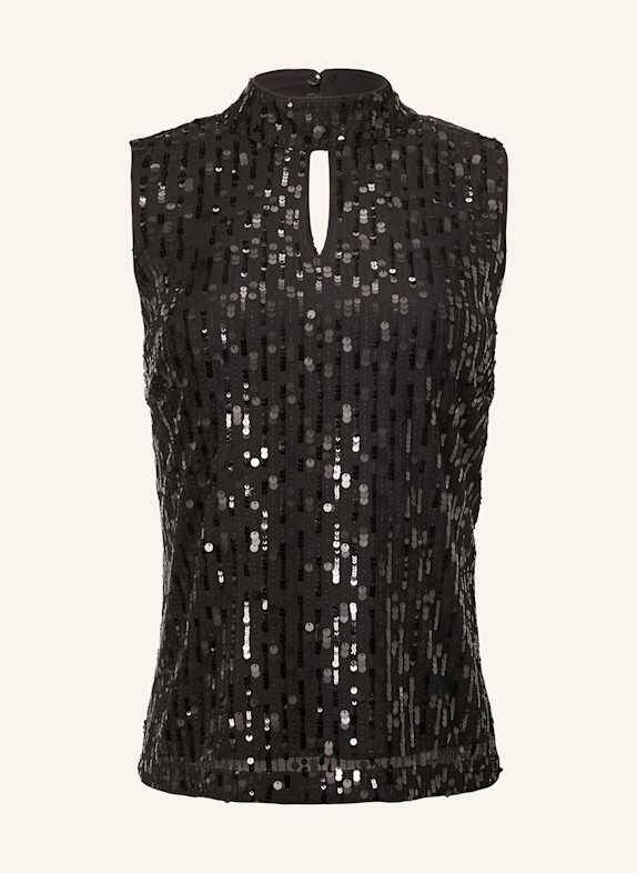 comma Knit dress with 3/4 sleeve BLACK