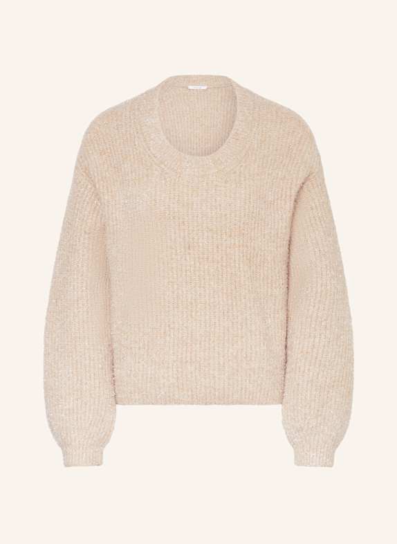 OPUS Pullover PLIMMA mit Glitzergarn CREME/ SILBER