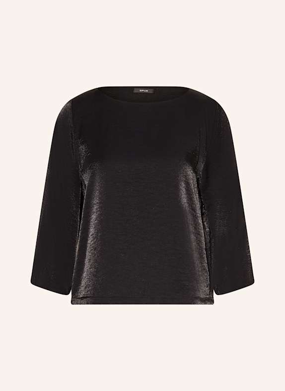 OPUS Blusenshirt FLIXI mit 3/4-Arm SCHWARZ