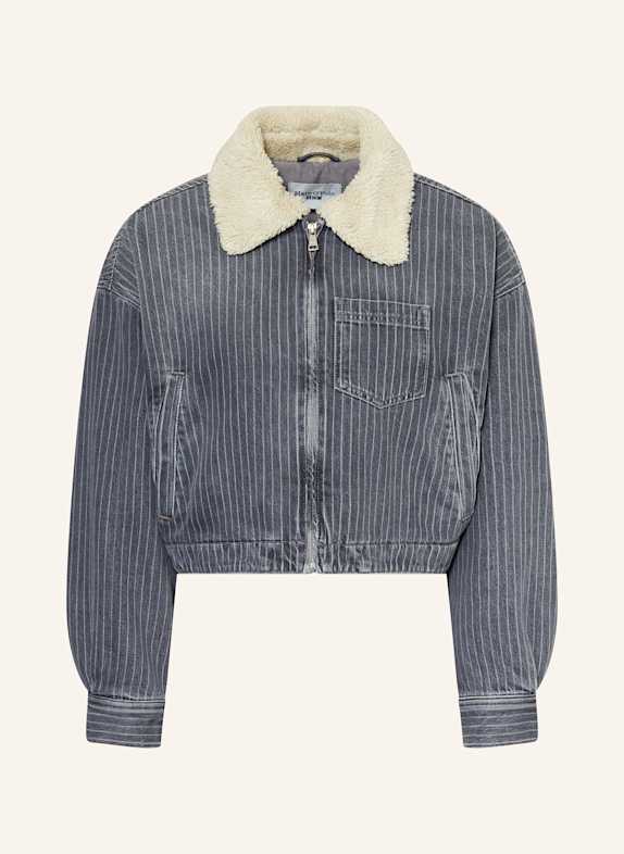 Marc O'Polo DENIM Cropped-Jeansjacke mit Kunstfell GRAU/ HELLGRAU