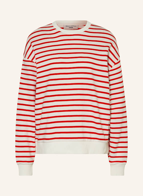 Marc O'Polo DENIM Streifen-Sweatshirt ROT/ ECRU