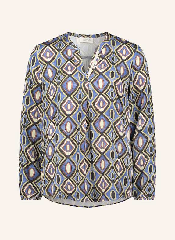 CARTOON Blusenshirt mit Glitzergarn BLAU/ SCHWARZ/ CREME