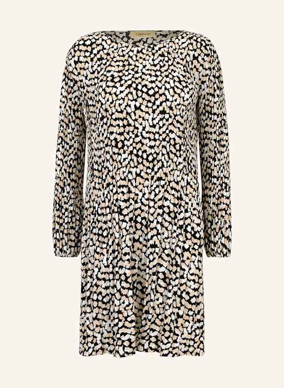 CARTOON Plisseekleid SCHWARZ/ CREME/ WEISS