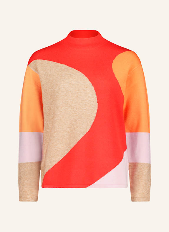 Betty Barclay Sweater RED/ LIGHT ORANGE/ BEIGE