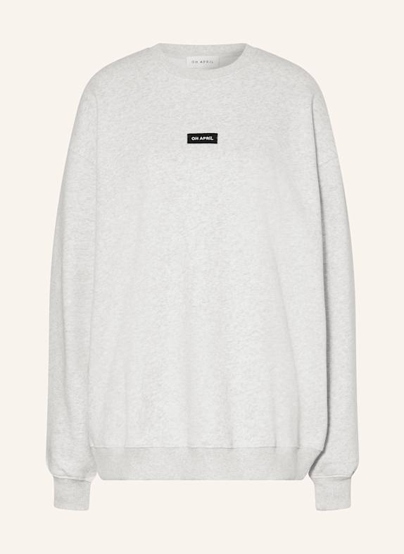 OH APRIL Oversized-Sweatshirt HELLGRAU