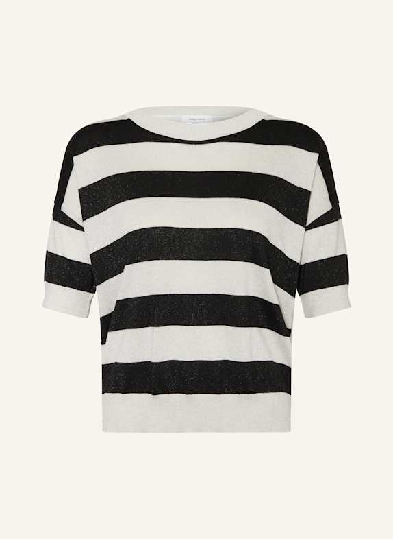 darling harbour Strickshirt mit Glitzergarn SAND / SCHWARZ