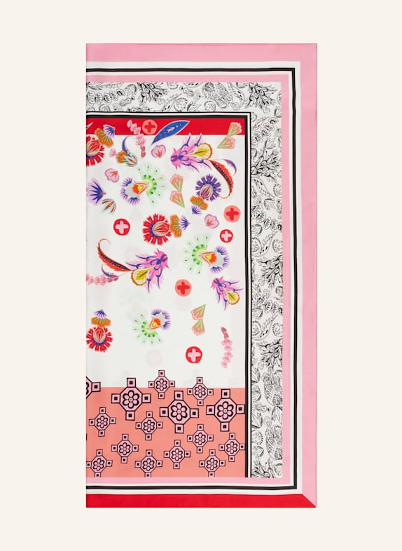 darling harbour Seidentuch ROT/ WEISS/ ROSA