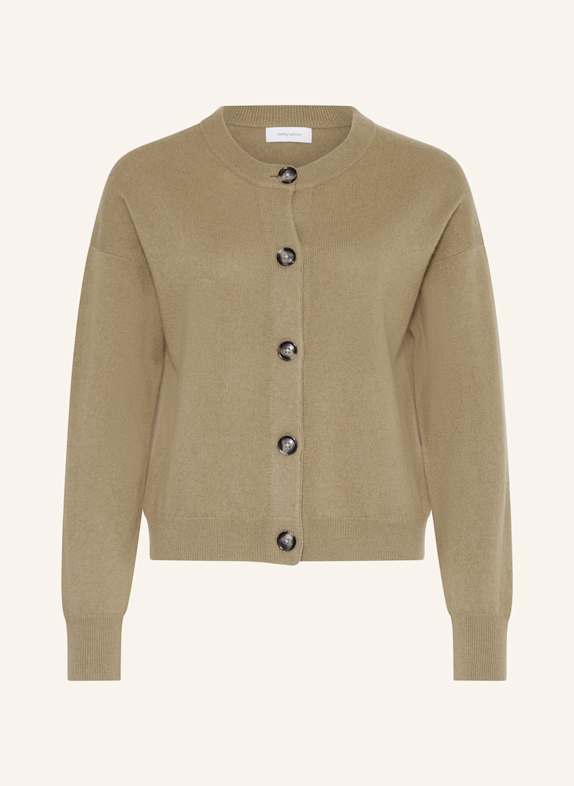 darling harbour Cashmere-Strickjacke OLIVE