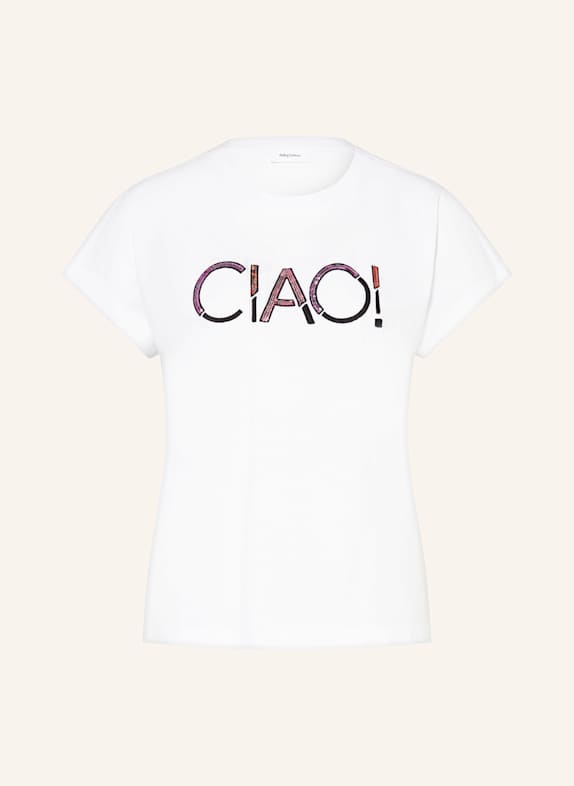 darling harbour T-Shirt mit Pailletten WEISS/ PINK
